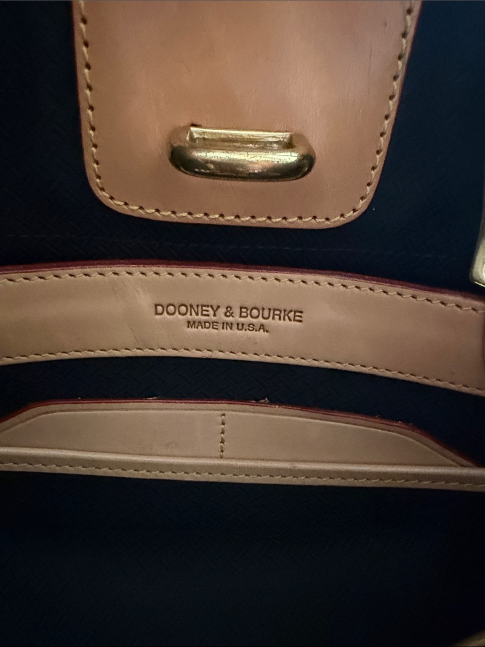 Dooney & Bourke Vintage Cabriolet Red Canvas and Tan Leather Shoulder Bag - Picture 6 of 16